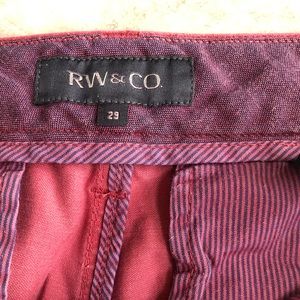 RW&Co Burgundy Chino Shorts (size 29 waist)